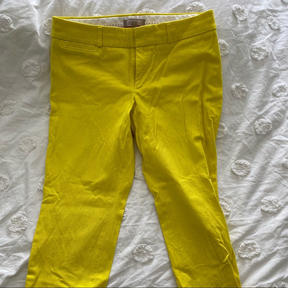 Banana Republic Yellow Sloan Pants